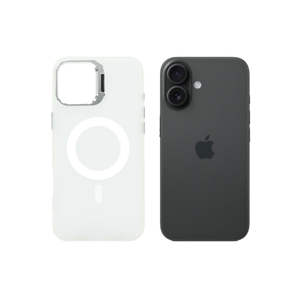 Super Shield Matte Transparent Case for iPhone 16 Plus with Magnetic safe and Built-in Camera Kickstand