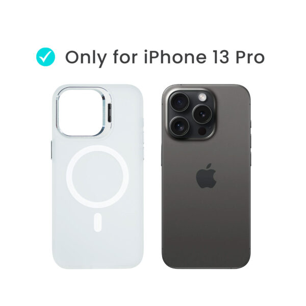 Super Shield Matte Transparent Case for iPhone 13 Pro with Magnetic safe and Built-in Camera Kickstand - Image 2