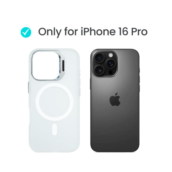 Super Shield Matte Transparent Case for iPhone 16 Pro with Magnetic safe and Built-in Camera Kickstand - Image 2