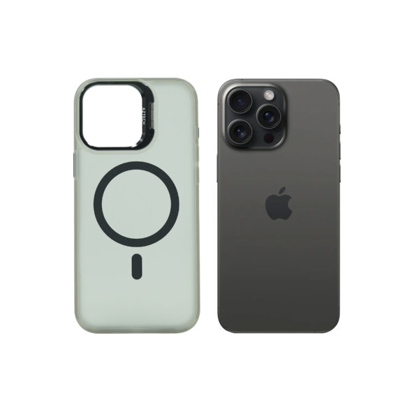 Super Shield Matte GrayBlack Case for iPhone 14 Pro Max with Magnetic safe and Built-in Camera Kickstand