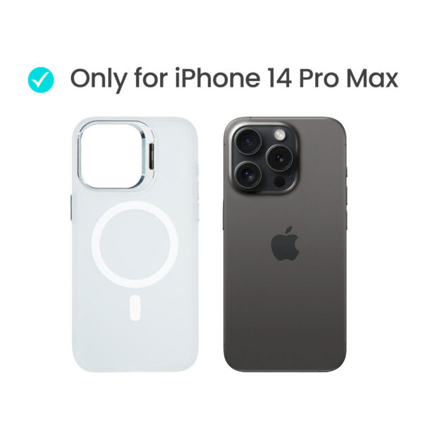 Super Shield Matte Transparent Case for iPhone 14 Pro Max with Magnetic safe and Built-in Camera Kickstand - Image 2