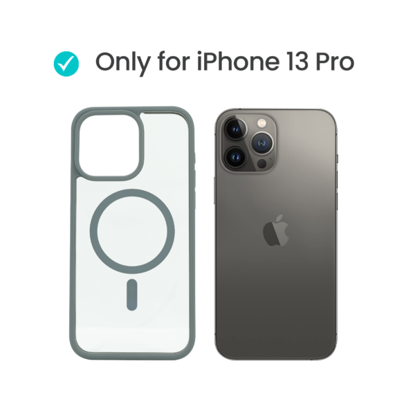 Super Shield Clear Gray Case for iPhone 13 Pro with Magnetic Safe Charging Compatible - Image 2