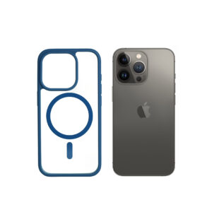 Super Shield Clear Blue Case for iPhone 13 Pro Max with Magnetic Safe Charging Compatible