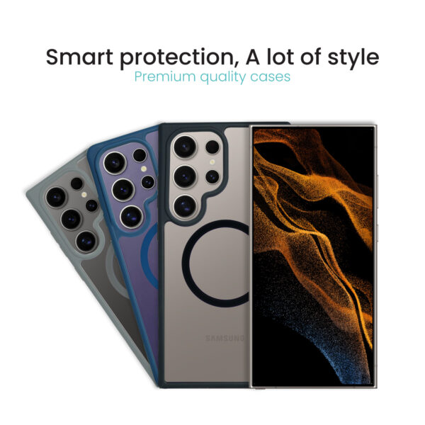 Super Shield Clear Black Case for Galaxy S25Ultra with Magnetic Safe Charging Compatible - Image 3