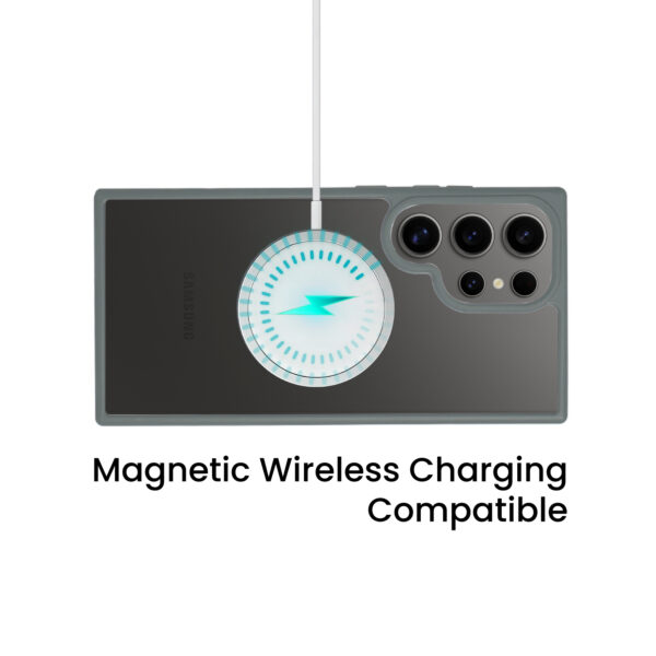 Super Shield Clear Black Case for Galaxy S24Ultra with Magnetic Safe Charging Compatible - Image 5