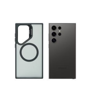 Super Shield Matte Black Case for S23 Ultra with Magnetic safe and Built-in Camera Kickstand