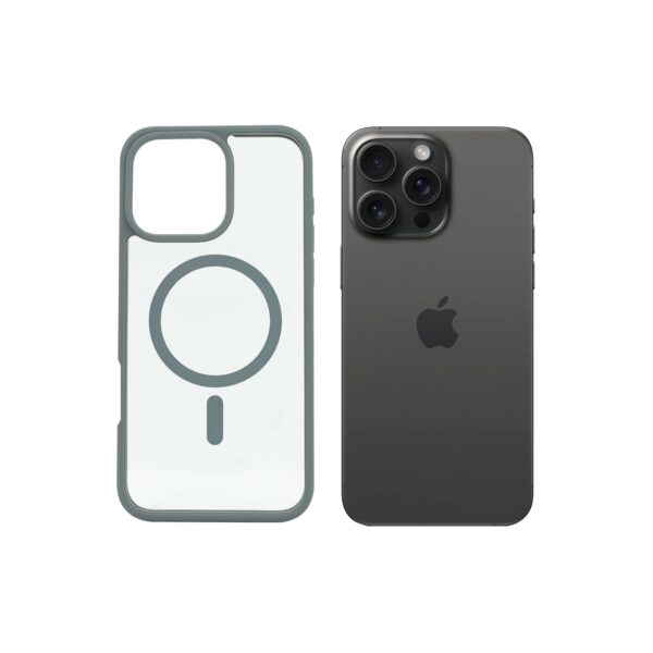 Super Shield Clear Gray Case for iPhone 16 Pro with Magnetic Safe Charging Compatible